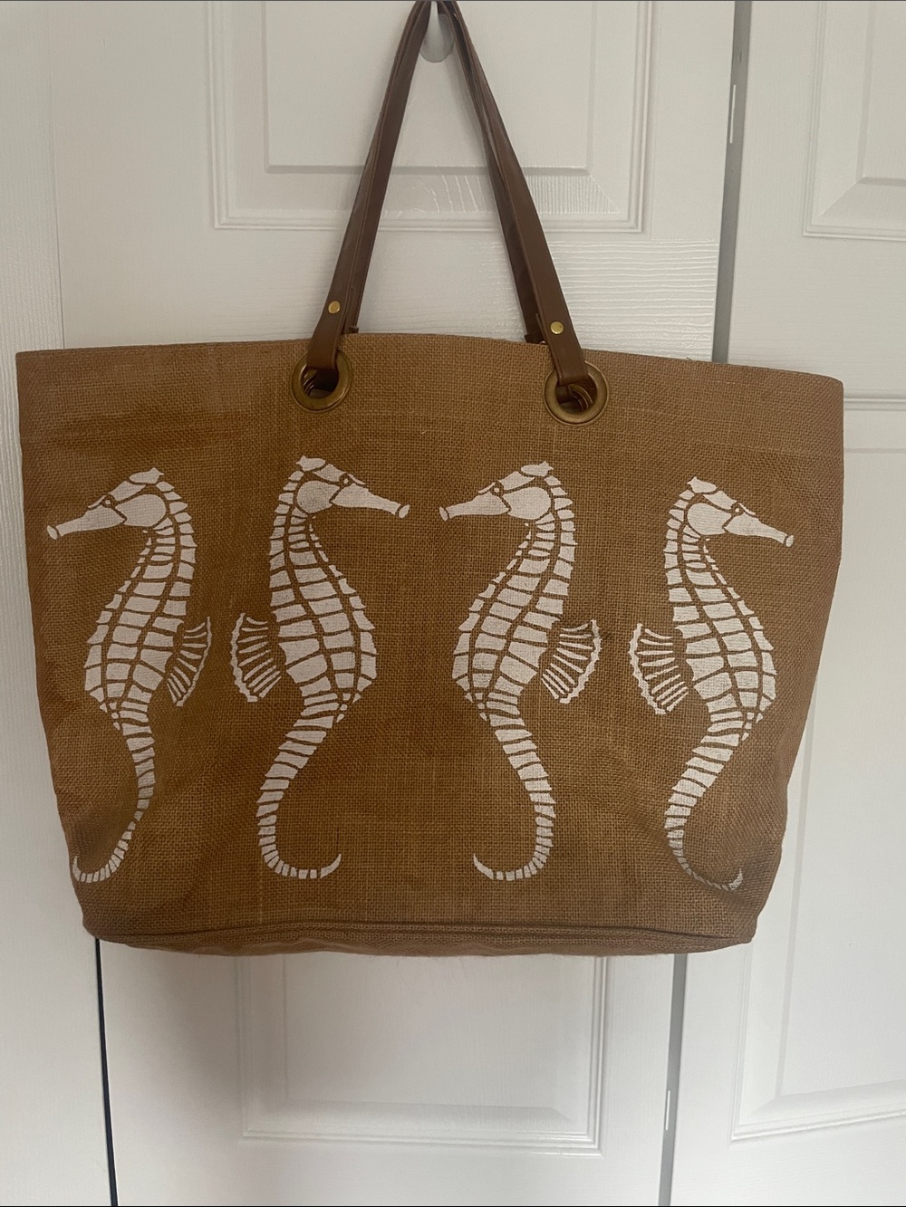 Jute Seahorse  Summer Bag